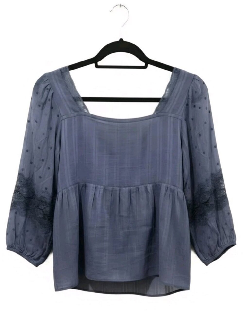 LoveShackFancy Embroidered Cotton Blouse – Blue (Size M) - Picture 6 of 9